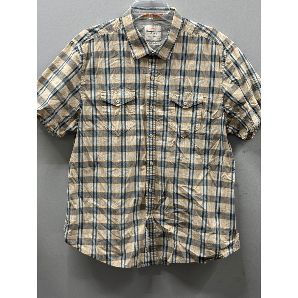 Bundle of Tommy Bahama S/S Button Up Shirts Mens XL Plaid Island Modern Fit